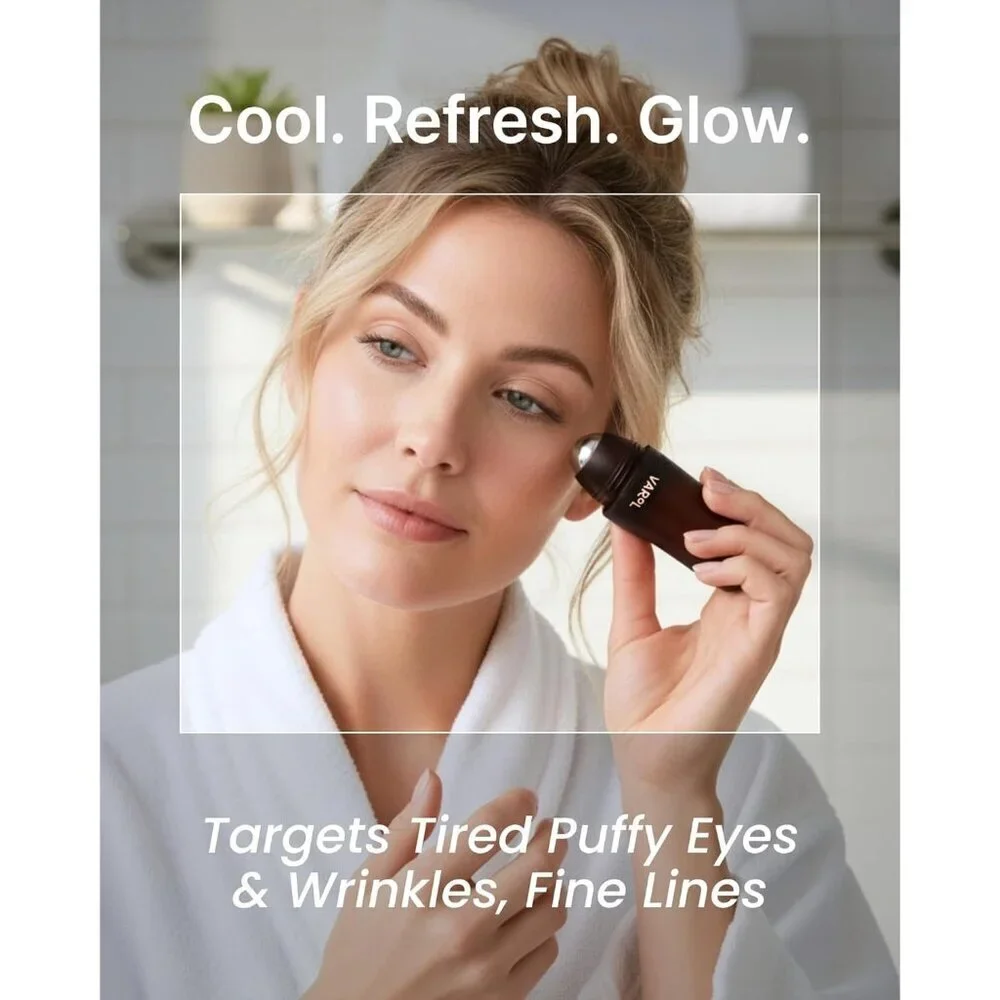 Ice Roll Serum Face Puffy Eyes Under Eye Bags & Collagen for Wrinkles 1.69 Fl Oz